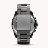 Diesel Mega Chief Chronograph Grey Dial Grey Steel Strap Watch for Men - DZ4282