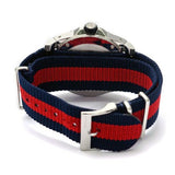 Gucci Dive Black Dial Red & Blue Nylon Strap Watch For Men - YA136210