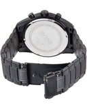 Hugo Boss Skymaster Chronograph Black Dial Black Steel Strap Watch for Men - 1513785