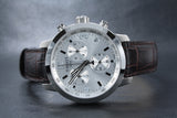 Tissot PRC 200 Chronograph Silver Dial Brown Leather Strap Watch For Men - T055.417.16.037.00
