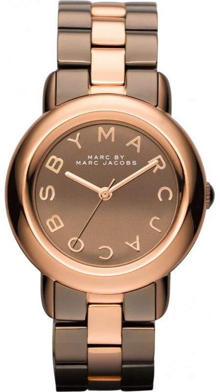 Marc Jacobs Marci Brown Dial Two Tone Steel Strap Watch for Women - MBM3171