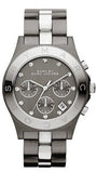 Marc Jacobs Blade Chronograph Black Dial Two Tone Steel Strap Watch for Women - MBM3179