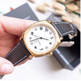 Marc Jacobs Mandy White Dial Black Leather Strap Watch for Women - MJ1564