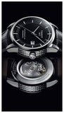 Tissot T Classic Luxury Powermatic 80 Black Dial Black Leather Strap Watch For Men - T086.408.16.051.00