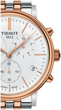 Tissot Carson Premium Chronograph White Dial Two Tone Steel Strap Watch For Men - T122.417.22.011.00