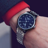Tissot Le Locle Automatic Black Dial Silver Steel Strap Watch For Men - T41.1.483.53