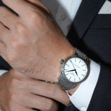 Tissot Carson Powermatic 80 Silver Dial Silver Steel Strap Watch For Men - T085.407.11.011.00