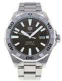 Tag Heuer Aquaracer Calibre 5 Automatic Sunray Brown Dial Silver Steel Strap Watch for Men - WAY2018.BA0927