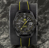 Tag Heuer Aquaracer Calibre 5 Black NATO Strap Carbon Dial Watch for Men - WBD218B.FC6446