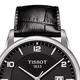 Tissot Luxury Powermatic 80 Black Dial Black Leather Strap Watch For Men - T086.407.16.057.00
