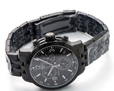 Tissot PRC 200 Chronograph Black Dial Black Steel Strap Watch For Men - T114.417.33.057.00