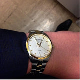 Tissot T Classic PR 100 Sport Chic White Dial Two Tone Steel Strap Watch For Women - T101.210.22.031.00