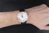 Tissot T Classic Tradition Silver Dial Brown Leather Strap Watch For Men - T063.610.36.038.00
