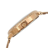 Guess Willow Crystal Blue Dial Rose Gold Mesh Bracelet Watch For Women - W0836L1
