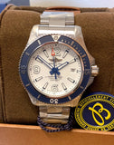 Breitling Superocean 42mm White Dial Silver Steel Strap Watch for Men - A17366D81A1A1