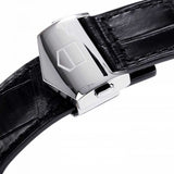 Tag Heuer Carrera Automatic Black Dial Black Leather Strap Watch for Men - WAR201A.FC6266