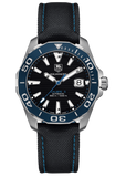 Tag Heuer Aquaracer Calibre 5 Automatic Black Dial Black Nylon Strap Watch for Men - WAY211B.FC6363