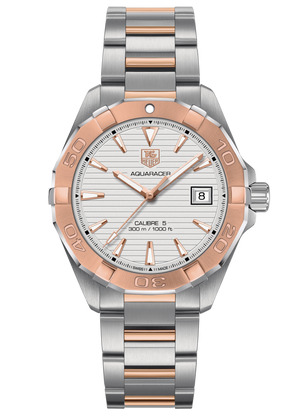 Tag Heuer Aquaracer Quartz White Dial Silver Strap Watch for Men - WAY1150.BD0911