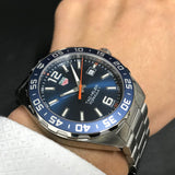 Tag Heuer Formula 1 Quartz 43mm Blue Dial Silver Steel Strap Watch for Men - WAZ1010.BA0842