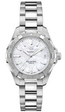 Tag Heuer Aquaracer White Mother of Pearl Dial Silver Steel Strap Watch for Women - WBD1311.BA0740
