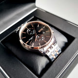 Hugo Boss Associate Chronograph Black Dial Two Tone Steel Strap Watch for Men - 1513840