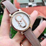 Marc Jacobs Corie White Dial Brown Leather Strap Watch for Women - MJ1581