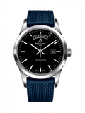 Breitling Transocean Day & Date 42mm Automatic Black Dial Blue Mesh Bracelet Mens Watch - A4531012/BB69/280S/ A20S.1