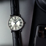 Tissot Carson Premium Silver Dial Black Leather Strap Watch For Men - T122.410.16.033.00