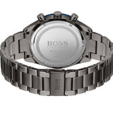 Hugo Boss Santiago Chronograph Blue Dial Grey Steel Strap Watch for Men - 1513863