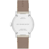 Burberry The City White Dial Beige Leather Strap Watch for Women - BU9132
