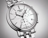 Tissot Carson Premium White Dial Silver Steel Strap Watch For Men - T122.417.11.011.00