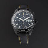 Tag Heuer Aquaracer Chronograph PVD Black Dial Black Nylon Strap Watch for Men - CAY218A.FC6361