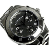 Marc Jacobs Blade Chronograph Black Dial Black Steel Strap Watch for Women - MBM3103