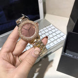 Marc Jacobs Marci Crystals Rose Gold Dial Rose Gold Steel Strap Watch for Women - MBM3192