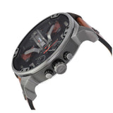 Diesel Mr Daddy 2.0 Chronograph Black Dial Brown Leather Strap Watch For Men - DZ7332