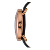 Marc Jacobs Amy Black Dial Black Leather Strap Watch for Women - MBM1225
