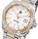 Tag Heuer Aquaracer Quartz White Dial Silver Strap Watch for Men - WAY1150.BD0911
