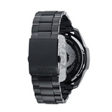 Diesel Mega Chief Chronograph Black Dial Black Steel Strap Watch For Men - DZ4355
