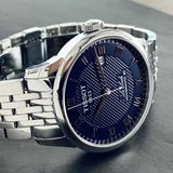 Tissot Le Locle Powermatic 80 Blue Dial Silver Steel Strap Watch For Men - T006.407.11.043.00