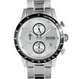 Hugo Boss Rafale Competitive Sport Chronograph Silver Dial Silver Steel Strap Watch for Men - 1513511