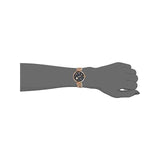 Emporio Armani Arianna Black Dial Rose Gold Stainless Steel Watch For Women - AR11197