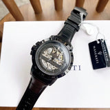 Maserati Potenza Automatic Black Dial Black Leather Strap Stainless Steel Watch For Men - R8821119006
