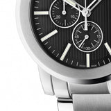 Gucci G Chrono Black Dial Silver Steel Strap Watch For Men - YA101204