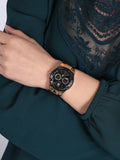 Guess Black Dial Black Rubber Strap Watch For Women - W1053L7