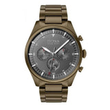 Hugo Boss Pioneer Chronograph Gray Dial Brown Steel Strap Watch for Men - 1513715