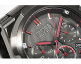 Hugo Boss Supernova Chronograph Grey Dial Grey Steel Strap Watch for Men - 1513361