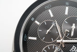 Hugo Boss Velocity Chronograph Black Dial Black Leather Strap Watch for Men - 1513716