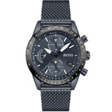 Hugo Boss Pilot Edition Chronograph Blue Dial Blue Mesh Bracelet Watch for Men - 1513887
