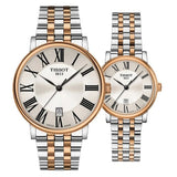 Tissot T Classic Carson Premium Silver Dial Two Tone Steel Strap Watch For Men - T122.410.22.033.00