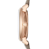 Marc Jacobs Baker Grey Dial Grey Leather Strap Watch for Women - MBM1318